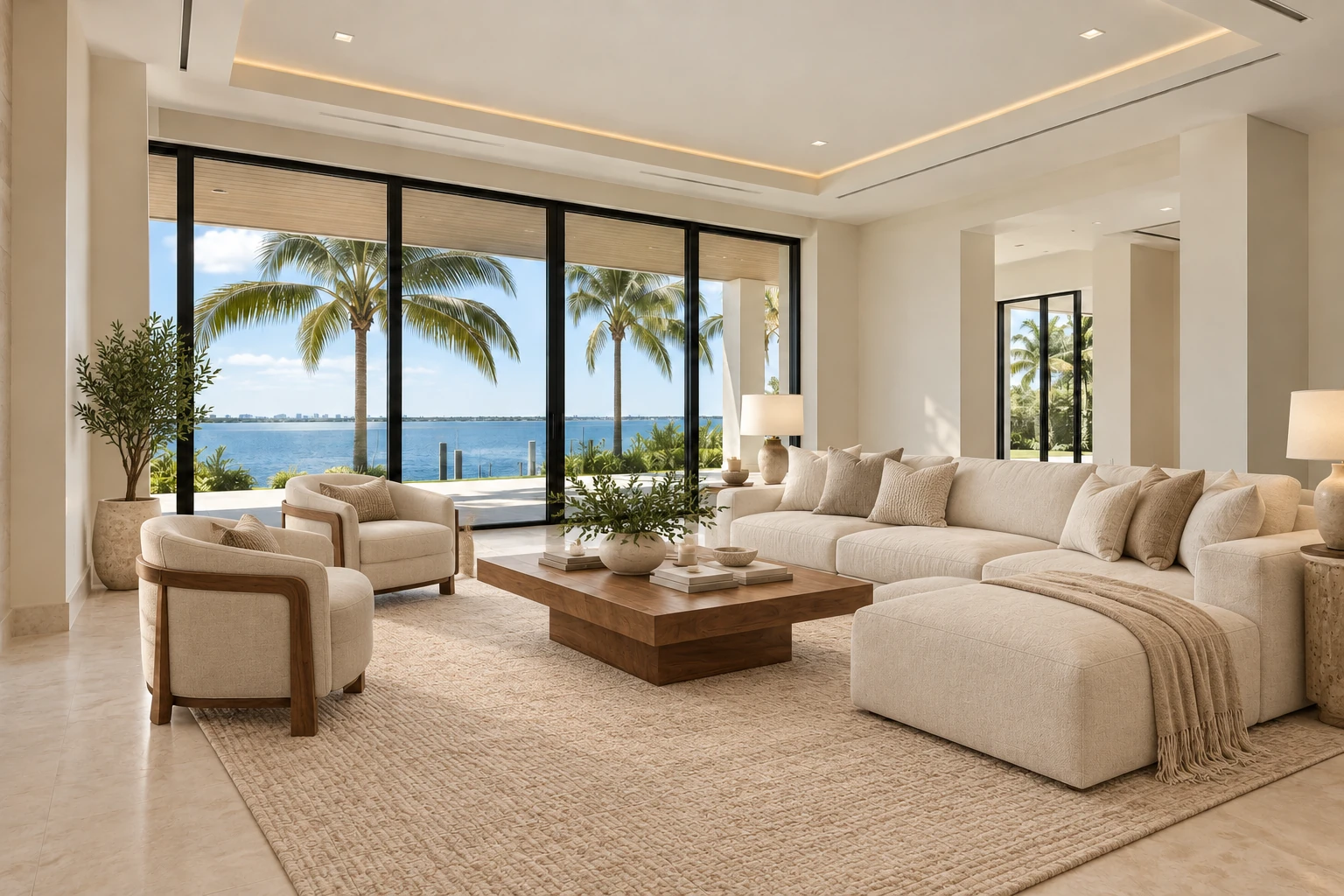Living room after virtual staging